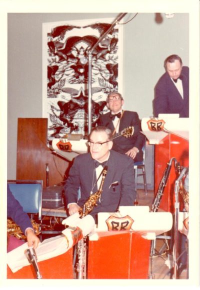 Pictured, Dr. Lloyd F. Moss, Sr. was a founding member of the Fredericksburg Big Band when it was formed in1966